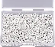 AIEX 300 pcs Screw Eye Pins Hooks Eyelets Screw Threaded for Jewelry Making Findings DIY Crafts, Silver
