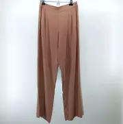 NWT • Eileen Fisher Woven Tencel Grain Straight Pants • Small • Brown