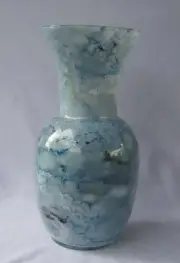 Genuine Italian Art Glass Vase Franco Italy Blue Gold Color Style Argo No 434