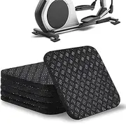 6PCS Treadmill Mats,High Density Equipment Pads 4 x 4X 0.2 inch Double-Sided Non-Slip Exercise Equipment Mat for Floor Protection、Washing Machine Pads、Walking Pad、Exercise Bike、Home Gym etc.