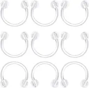 [Meniala] Anti Allergy Clear Plastic Body Piercing Retainers, Hypoallergenic Nose Studs and Rings with Screw Ball Backs, Unisex For Sensitive Skin