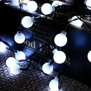 Generic INONE Solar String Lights Crystal Ball Solar Fairy Lights Decoration Lighting for Home, Garden, Patio, Yard, Party and Outdoor IP65 Waterproof (White, 22M), IN-167ADQ