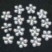 500 Clear Flatback Flower Rhinestone Gems 10mm DIY Craft Embellishments