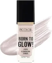 Incolor Born to Glow Long-lasting Smooths Skin Lightweight Illuminating Liquid Face Primer 30 ml (Shade No 3)