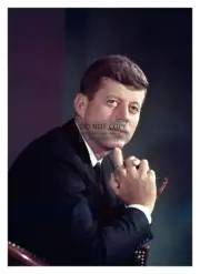 PRESIDENT JOHN F. KENNEDY "THINKER" PORTRAIT 5X7 PHOTO