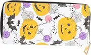 [WOFASHPURET] Wallet Halloween Pumpkin Design Small Zipper Purse Practical for Travel