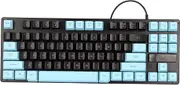 Mechanical Gaming Keyboard, RGB LED Backlit Gaming Keyboard, Wired Ergonomic Computer Keyboard with 87 Keys, for PC Gamer Desktop Laptop (Black Blue)