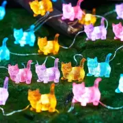 Cat Décor Cute Indoor String Lights Fairy Lights Plug in Decorative Lights 10...