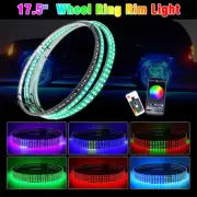4x 17.5'' LED RGB Wheel Ring Lights For Truck Car Rim Lights Bluetooth APP IP68