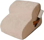 Fenteer Dog Stairs Dog Step 2 Step Pet Ramp Lightweight Pet Stair Pet Step for Dogs Injured Older Dogs Indoor Use Sofa Small Pets, Beige