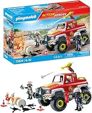 PLAYMOBIL Action Heroes 71824 Fire Truck Fire Engine Toy Car Toy for Children from 4 Years