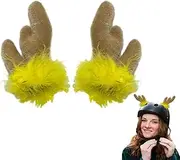ycezw Motorcycle Helmet Accessories, Plush Deer Horns - Plush Christmas Elk Decoration | Cute Decorations for Snowboarding, Motorcycle Protective Helmet Accessories for Skiing, Cycling, Cycling