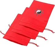 Generic 3pcs Skipping Rope Storage Belt Mesh Bags Baggies Drawstring Bags Jumping Rope Small Cloth Bags Small Jewelry Bags Treat Bag Drawstring Storage Bag Favor Bags Drawstring Fabric Red