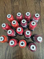 Lot of 16 Sealed FLORIANI Embroidery Thread Spools 1000m each. Variety Of Red