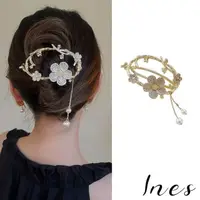 在飛比找momo購物網優惠-【INES】美鑽髮夾 花朵髮夾 流蘇髮夾/韓國設計閃耀美鑽花