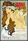 Alphonse Mucha Art Nouveau Poster Vintage Salon des Cent Fridge Magnet 6x8 Large