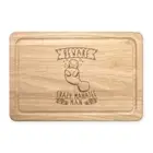 Beware Crazy Manatee Man Rectangular Wooden Chopping Board - Funny Animal