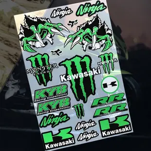 Monster Sticker Monster Energy KYB 減震貼紙川崎忍者反光貼紙