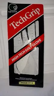NEW TechGrip mg Golf High Tech Golf GLOVE Regular Mens Left M Cabretta Leather