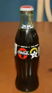 VINTAGE OLD NEW COKE COCA COLA BOTTLE NHL SAN JOSE SHARKS ALL STAR GAME WEEKEND