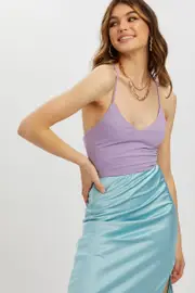 Purple Lace Up Back Cami - Size M/L, Women's Trial Jersey