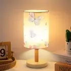 Kids Table Lamp with Linen Lampshade Nightstand Animal Baby Desk Bedside for ...
