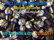 (3)BLUE BAYONET LED-LAMPS/KR-6050 6650/ KT-5500 KA-5700 5500/DIAL Kenwood