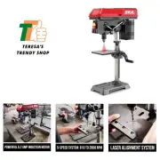 6.2 Amp 10 In. 5-Speed Benchtop Drill Press with Laser Alignment & Work Light -