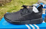Adidas NMD R1 Web Boost Men's Originals Sneakers Triple Black Shoes NEW GX9529