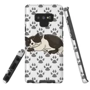 For Samsung Galaxy Note 9 Case Tough Protective Cover Tuxedo Cat
