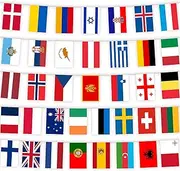 YOFANUP Eurovision Bunting, Eurovision Party Decorations 2025, 37 Nations - 12m/40ft Long, Double Sides, Water Proof, Song Contest Flags for Bar Club Garden and School (4 Pack)