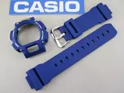 Casio G-Shock DW-9052 navy blue watch band & bezel + studs fits DW-9050 DW-9051