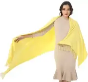 TwoYek Womens Scarf Pashmina Shawls and Wraps for Evening Dress Wedding Yellow