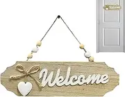 Wooden Welcome Sign for Home Entrance, Welcome Sign Front Door | Wooden Welcome Sign Home Decoration | Home Letter Design Farmhouse Door Sign for Workplaces, Cafes, Apartments
