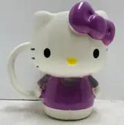 Hello Kitty Coffee Mug 20 oz Dressed In Purple Full Body Sculpted Sanrio