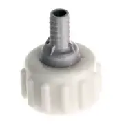 White Plastic BIB Connector - 3/8'' - Diet Coke