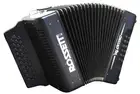 Rossetti Pro Series VALENTINO 31 Button GCF Sol Diatonic Accordion Black + Bag