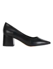 [Sandler] Idol Heeled Shoes in Black Leather