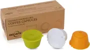 Refillable Reusable Coffee Filter Pods Compatible with Dolce Gusto Brewers 3 Pac
