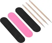 LOLIPPYY 200pcs Nail Art Tools Set Files Wooden Cuticle Sticks for Manicure Double-sided for Precision Filing Shaping Convenient