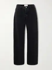 [ST. AGNI] ST. AGNI - 90s Low-rise Straight-leg Organic Jeans - Black - 30 30 Black
