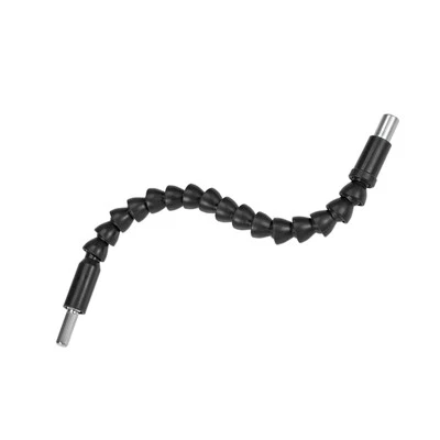 Flexible Extension Screwdriver Bit , 11.8-inch Flex Shaft,1/4''-Hex Drill Black