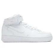 Nike Air Force 1 One Mid Triple White Leather Original CW2289-111 sz 11.5 Men's