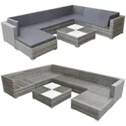Outdoor Lounge Setting Patio Garden Furniture Sofa Chair Table PE Wicker Rattan