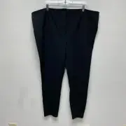City Chic Womens Black Split Front High Rise Casual Solid Button Dress Pants 16
