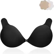 [MILUMILUU] Backless Sticky Bra for Women, Push Up Strapless Adhesive Bras Breathable Invisible Reusable Stick On Bra for Dress