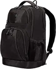 SWISSGEAR Large Padded 15-inch Laptop Backpack | Work, School, Commute | Men's and Women's - Black