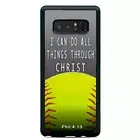 Softball Verse Christian Case Cover Samsung Galaxy S23 S22 Plus Ultra S21+ S20