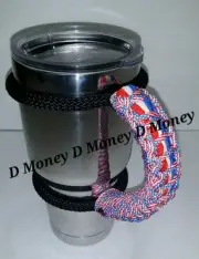 Paracord Handles for 40oz, 30oz, or 20oz YETI, SIC, Ozark, Rtic Stars & Stripes