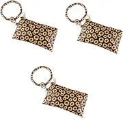 [OATIPHO] 3pcs Chic Sunflower Designed Wallet Large Capacity Purse Portable Coin Purse Zippered Pouch